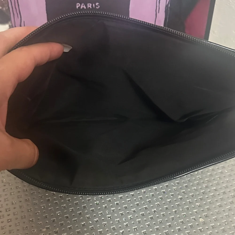 Nine & Co. Black Sequin Cosmetic Case/Clutch